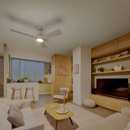 Ceiling Fan With LED Light 132cm, Remote, Tunable White