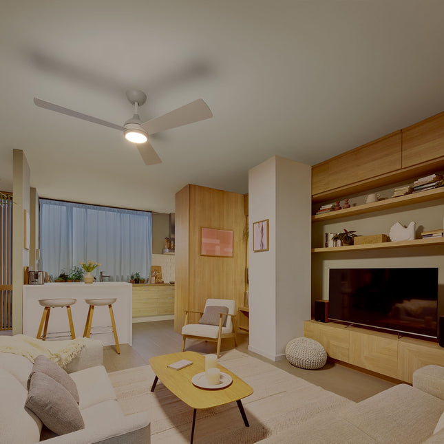 Stropní ventilátor s LED světlem 132cm, dálkové ovládání, laditelná bílá