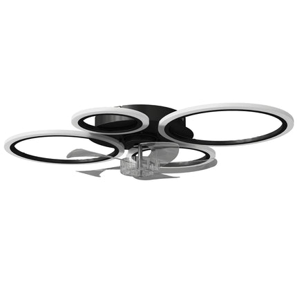 Deckenventilator mit LED-Licht, Fernbedienung, 77 cm, 6 Geschwindigkeiten