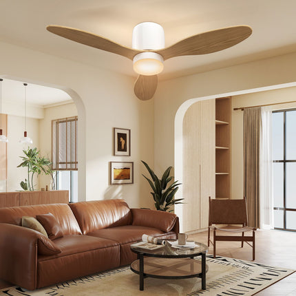 Stropní ventilátor s nastavitelným světlem a dálkovým ovládáním, 115 cm, 6 rychlostí