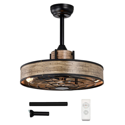 Deckenventilator mit Licht, 50 cm, Fernbedienung und 4H-Timer
