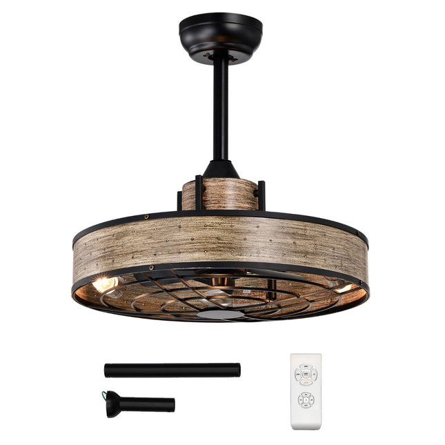 Deckenventilator mit Licht, 50 cm, Fernbedienung und 4H-Timer