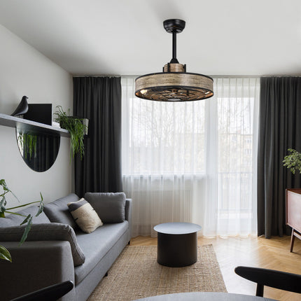 Deckenventilator mit Licht, 50 cm, Fernbedienung und 4H-Timer