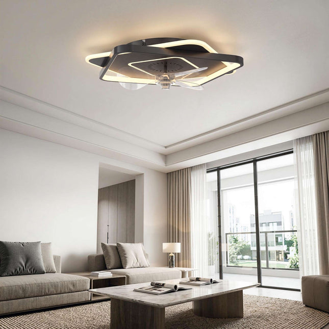 Deckenventilator mit Licht, Fernbedienung, 6 Geschwindigkeiten, 3 Farben