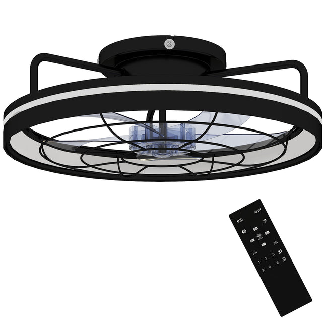 Deckenventilator mit Licht und Fernbedienung, 48 cm, 3 Farben, 6 Geschwindigkeiten