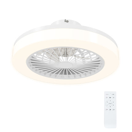 Ceiling fan with LED light, remote control, dimmable, 6 speeds