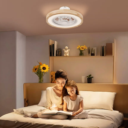 Ventilateur de plafond avec télécommande d'éclairage Plafonnier ventilateur LED dimmable avec couleur RVB, 6 vitesses Lampe 40 W avec ventilateur, minuterie réversible pour chambre naturel 50 cm |