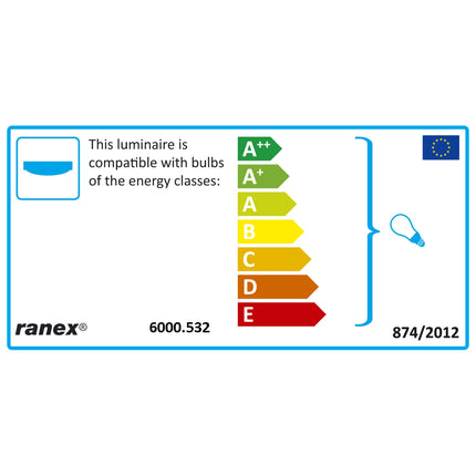 Deckenleuchte Textil Ø20cm Weiß