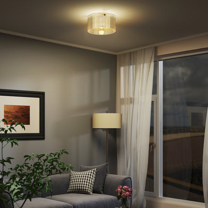 Stropní lampa, akrylové stínítko, kov, kompatibilní s halogen/LED
