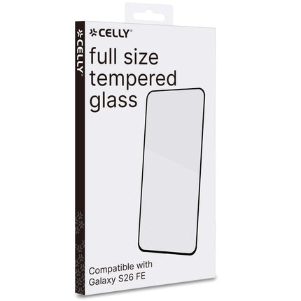 Celly Full Glass Screen Protector for Galaxy S26 FE 5G, 9H Glass, 0.3 mm