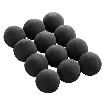 Ceramic Fire Balls, 100mm, 12-Pack, Black for Gas Fire Pits