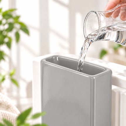 Ceramic Radiator Humidifier Set of 4 with Hooks, 400 ml, Grey