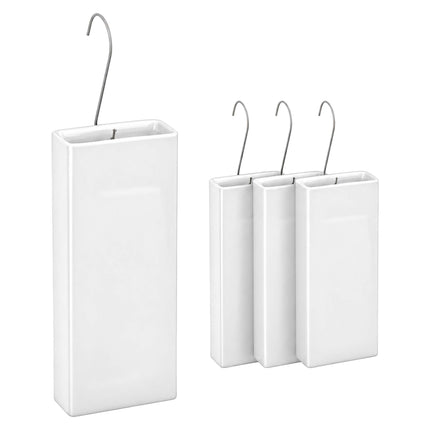 Ceramic Radiator Humidifier Set of 4 with Hooks, 400 ml, White