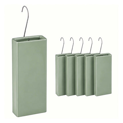 Ceramic Radiator Humidifier Set of 6 with Hooks, 400 ml, Sage Green