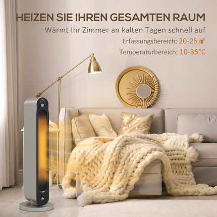 Keramik-Heizlüfter, oszillierend, 3 Modi, Timer