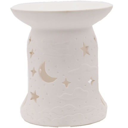 Ceramic Tea Light Aroma Lamp – White, Relaxing Atmosphere