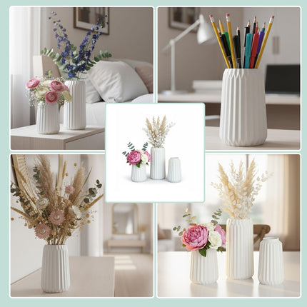 Ceramic Vase Set – 3 Sizes, Minimalist Design