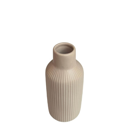 Ceramic Vase Set, 3 Sizes, Ribbed Texture