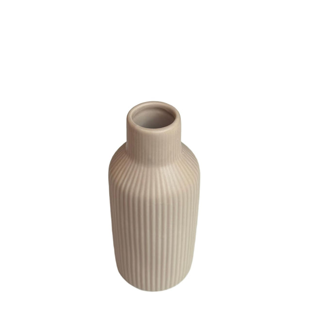 Ceramic Vase Set, 3 Sizes, Ribbed Texture