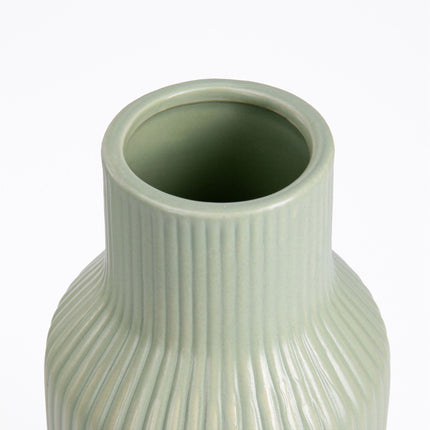 Ceramic Vase Set of 3 – Sage, Textured Scandinavian Design