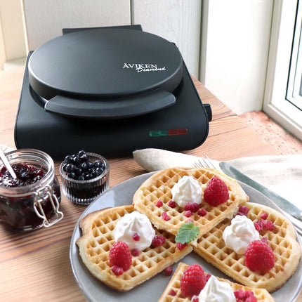 Keramik-Waffeleisen, Schwarz