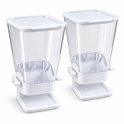 Cereal Dispenser Set of 2, 5.5 L Each, Portion Control, White