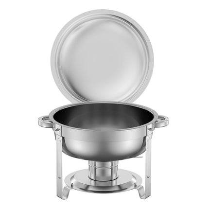 Chafing Dish Set, 2-Pack 5 Qt Stainless Steel Round