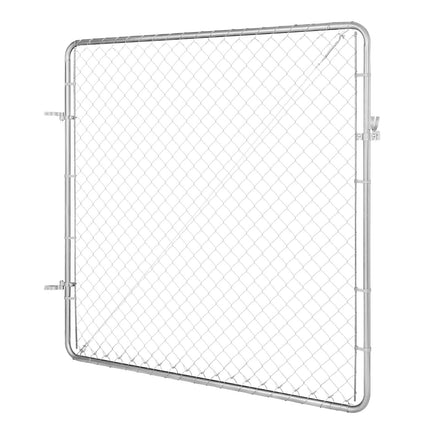 Chain Link Fence Gate, Adjustable, Galvanized, 3x4 Ft