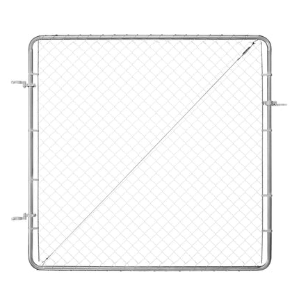 Chain Link Fence Gate, Adjustable, Galvanized, 3x4 Ft