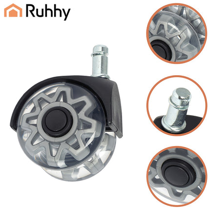 Stuhlrollen, 2,5" PU, 5er-Set, leise, kratzfrei