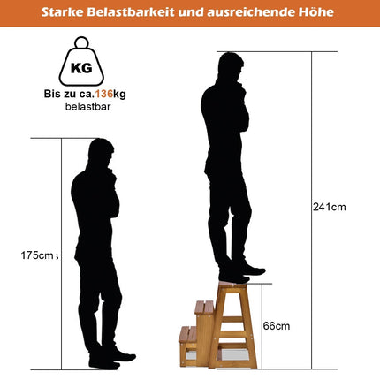 Chaise échelle échelle chaise tabouret échelle escabeau chaise escabeau escabeau escabeau pliable 3 marches noyer