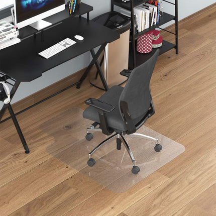 Bodenschutzmatte für Hartböden, 90 x 120 cm, rutschfest, transparente Bodenschutzmatte zum Schutz von Holz und Fliesen, für Büro und Zuhause