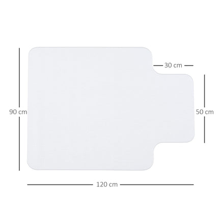 Bodenschutzmatte für Hartböden, 90 x 120 cm, rutschfest, transparente Bodenschutzmatte zum Schutz von Holz und Fliesen, für Büro und Zuhause