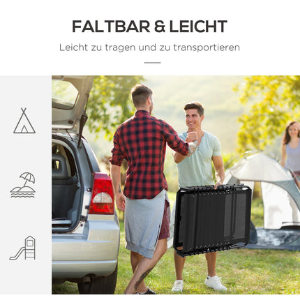 Verstellbare Chaiselongue – klappbare Sonnenliege, schwarz