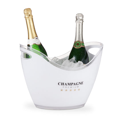 Champagne cooler 6 liters in white