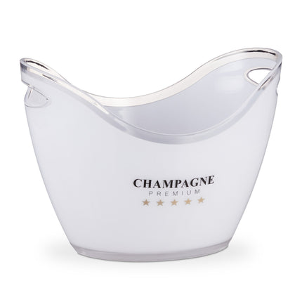 Champagne cooler 6 liters in white