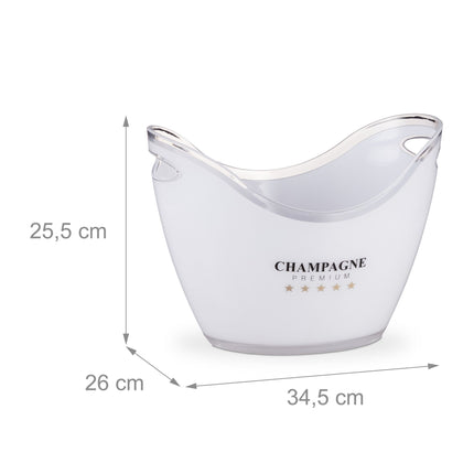 Champagne cooler 6 liters in white