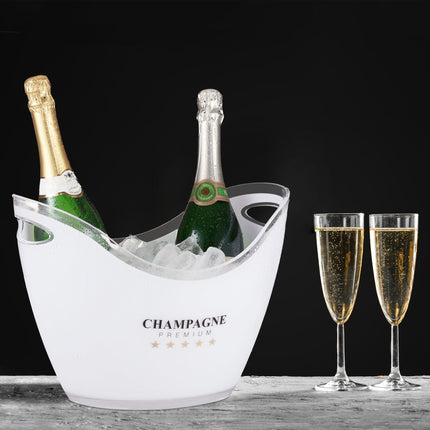 Champagne cooler 6 liters in white