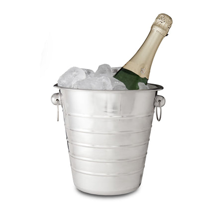 Champagnerkühler aus Edelstahl mit Tragegriff