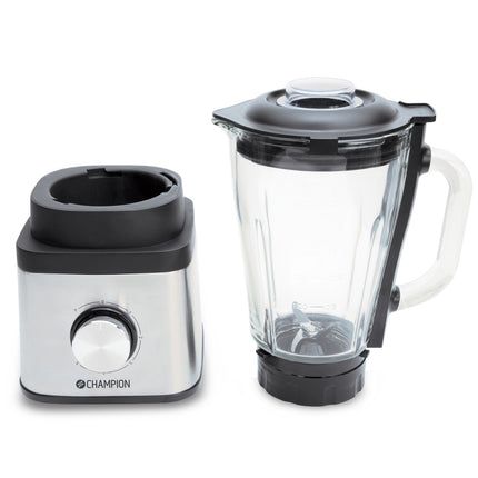 Champion 800W Blender with 1.5 L Glass Jug and Pulse, Stainless Steel