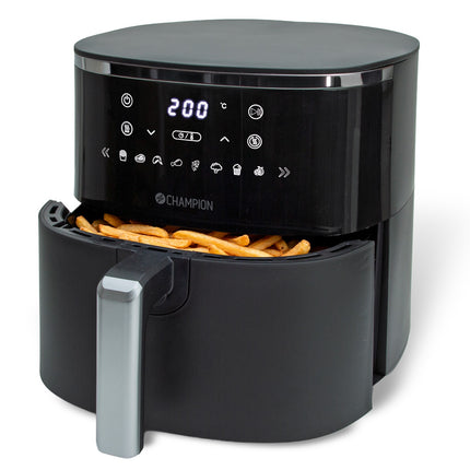 Champion Air Fryer XL 6L with PFAS-Free Ceramic Coating, 1750W, Black