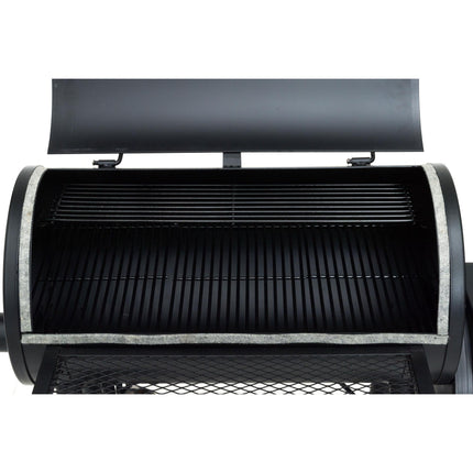 Charcoal Grill with Smoker, Steel, Large Cooking Area