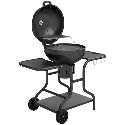Holzkohle-Kugelgrill, 54 cm, mit Seitenablagen