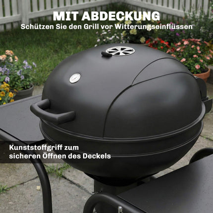 Holzkohle-Kugelgrill, 54 cm, mit Seitenablagen