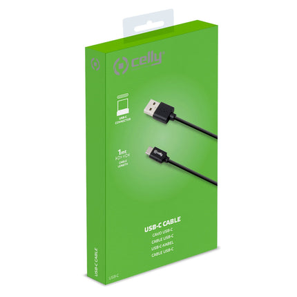 Nabíjecí a datový kabel USB -> USB-C Max 15W 1 m černý