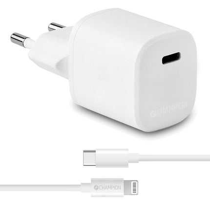 Ladegerät 20 W + USB-C-auf-Lightning-Kabel Weiß