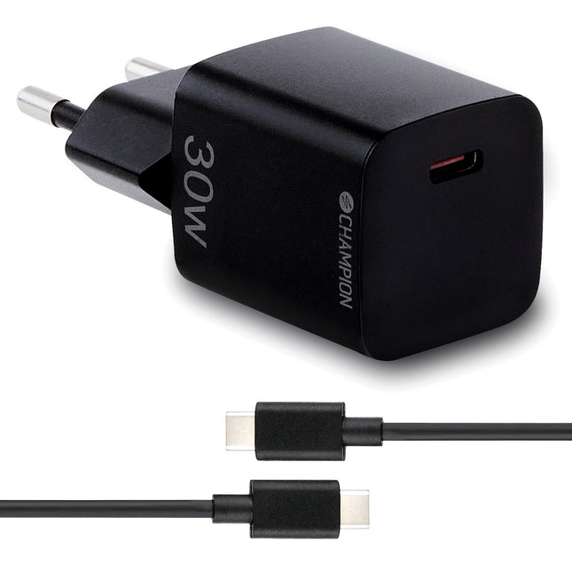 Ladegerät 30W + USB-C-Kabel Schwarz