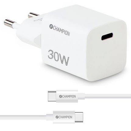 Ladegerät 30W + USB-C-Kabel Weiß