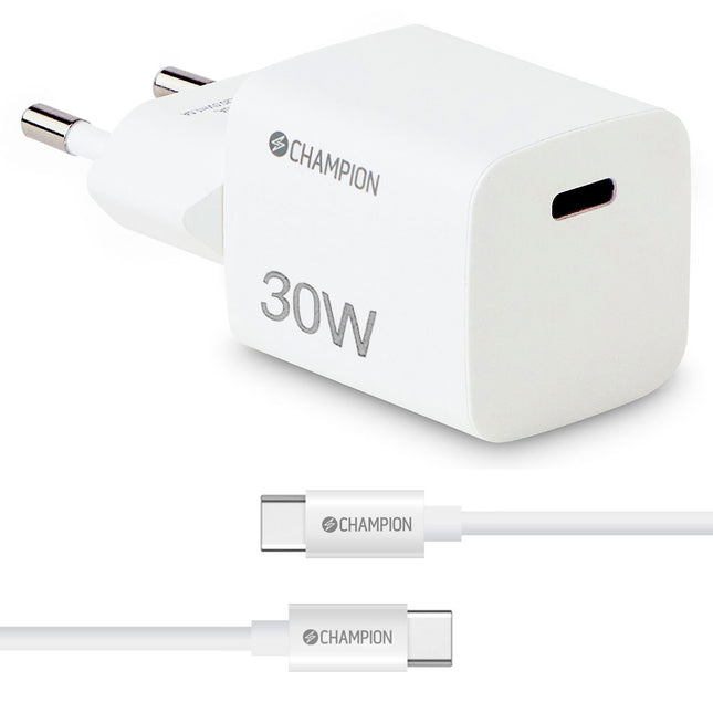 Ladegerät 30W + USB-C-Kabel Weiß