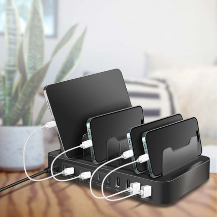 Ladestation 10 Anschlüsse 6 USB-C + 4 USB-A PD/QC3.0 120W